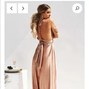 Xenia Boutique Dresses The Perfect Date Satin Maxi Dress